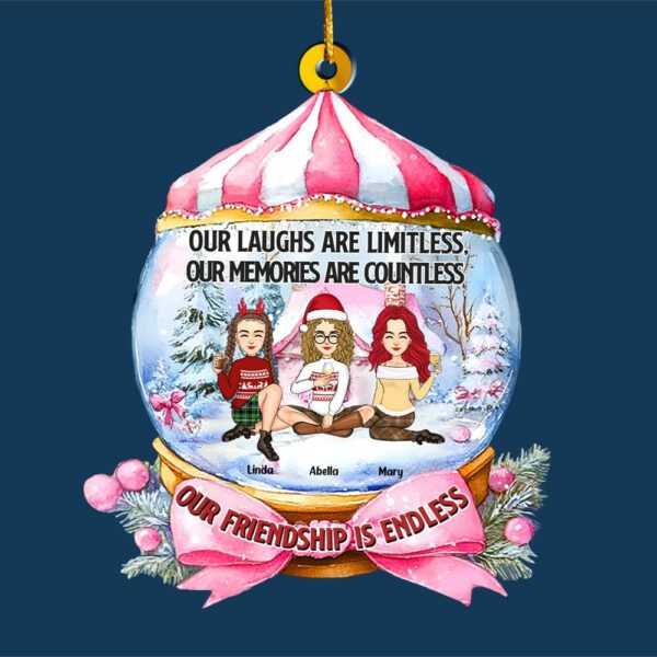 Our Friendship Is Endless Wonderful Time Ornament - Personalized Acrylic Ornament - Image 5