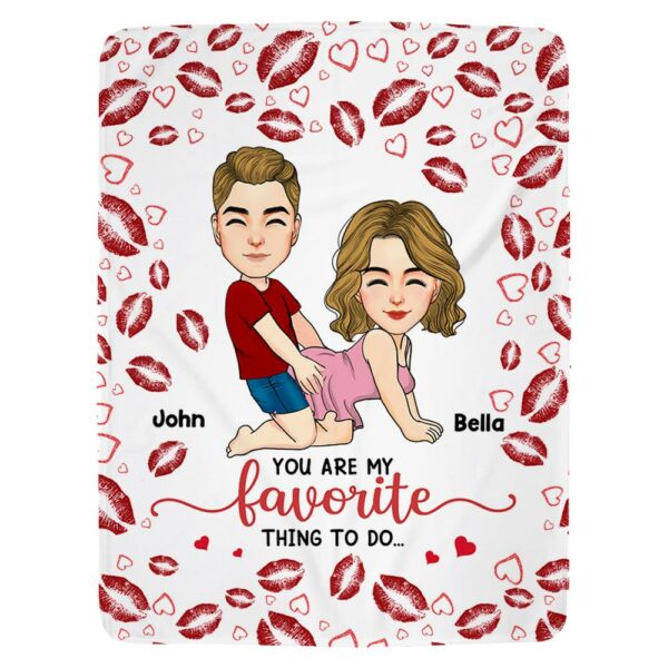 Our Hearts Speak The Same Language - Couple Personalized Custom Blanket - Christmas Gift For Husband Wife, Anniversary - Image 3
