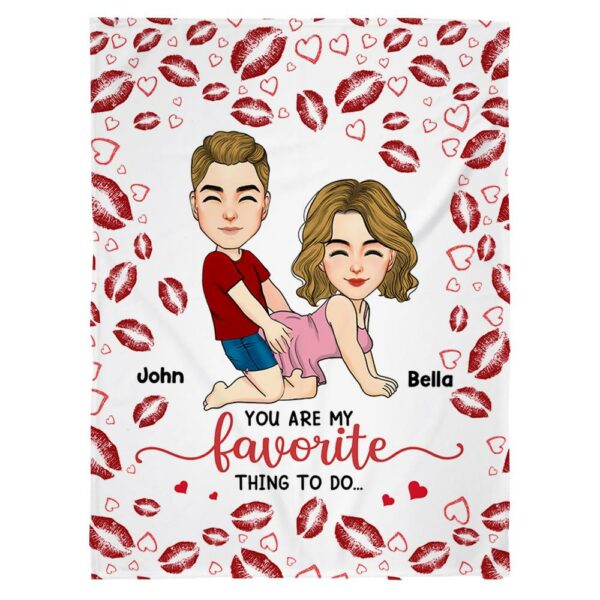 Our Hearts Speak The Same Language - Couple Personalized Custom Blanket - Christmas Gift For Husband Wife, Anniversary - Image 2