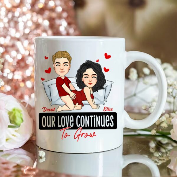 Our Love Continues To Grow - Personalized Mug - Anniversary Gifts For Couple Her, Him - Image 4