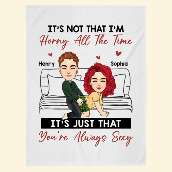 Our Love Is Sweeter Than Candy Canes - Couple Personalized Custom Blanket - Christmas Gift For Husband Wife, Anniversary - Image 2