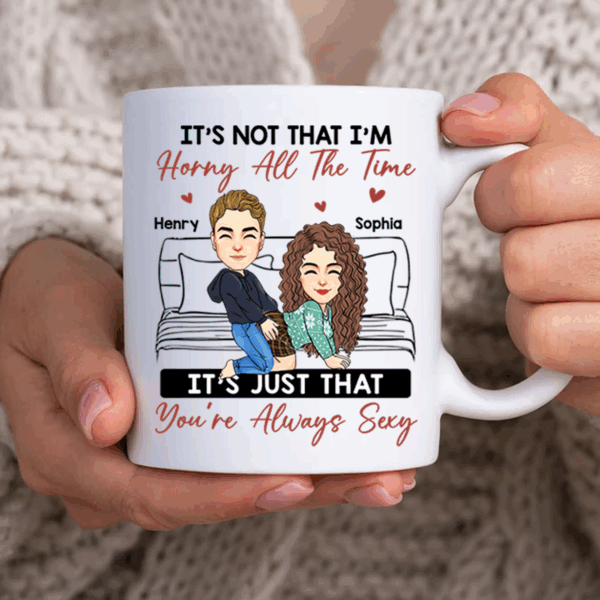 Our Love Is Sweeter Than Candy Canes - Couple Personalized Custom Mug - Christmas Gift For Husband Wife, Anniversary - Image 2