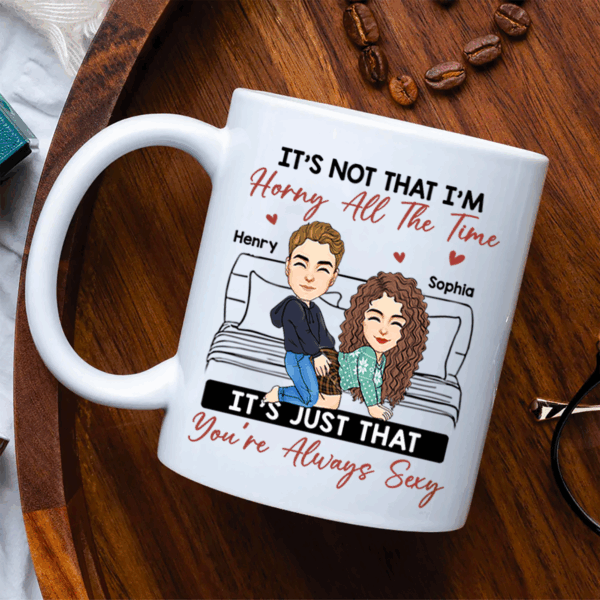 Our Love Is Sweeter Than Candy Canes - Couple Personalized Custom Mug - Christmas Gift For Husband Wife, Anniversary - Image 3