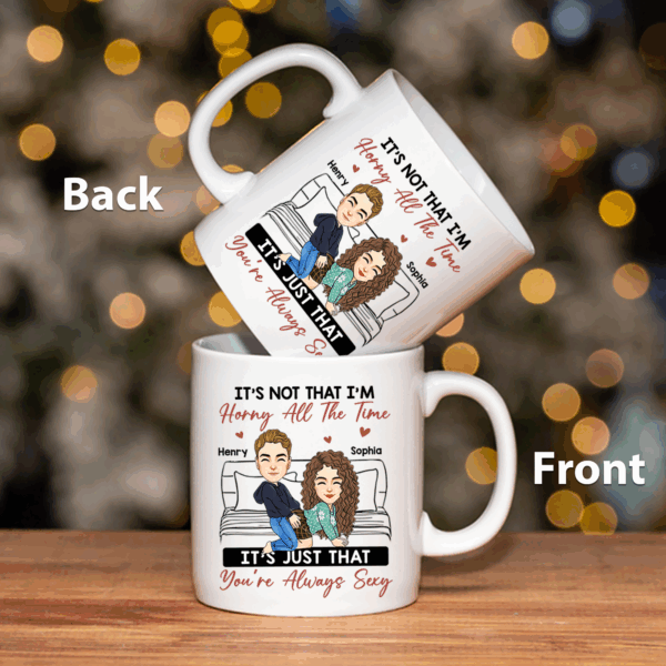 Our Love Is Sweeter Than Candy Canes - Couple Personalized Custom Mug - Christmas Gift For Husband Wife, Anniversary - Image 5