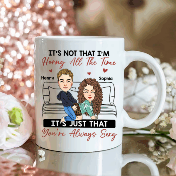 Our Love Is Sweeter Than Candy Canes - Couple Personalized Custom Mug - Christmas Gift For Husband Wife, Anniversary - Image 4