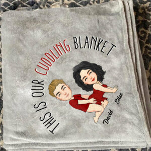 Our Snuggle Blanket - Gift For Couples, Anniversary, Birthday Gift - Personalized Custom Fleece Blanket