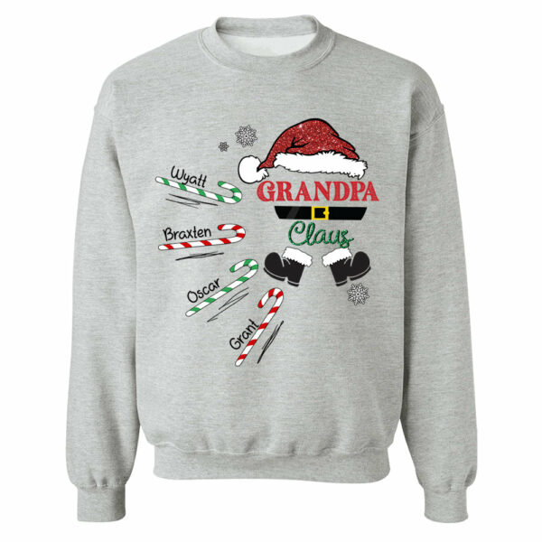 Papa Claus Candy Cane Winter Personalized Christmas Shirt Gift - Family Best Gifts For Christmas - Image 7