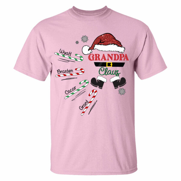 Papa Claus Candy Cane Winter Personalized Christmas Shirt Gift - Family Best Gifts For Christmas - Image 5