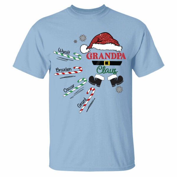 Papa Claus Candy Cane Winter Personalized Christmas Shirt Gift - Family Best Gifts For Christmas - Image 4