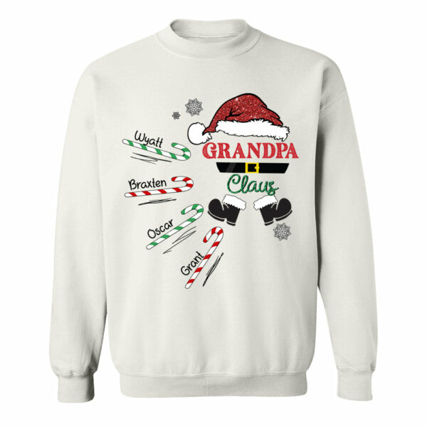 Papa Claus Candy Cane Winter Personalized Christmas Shirt Gift - Family Best Gifts For Christmas - Image 6
