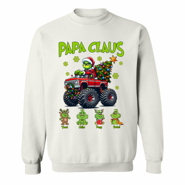 Papa Claus, Personalized Nickname For Grandpa Papa Poppop, Custom Kid Name NA04 - Image 7