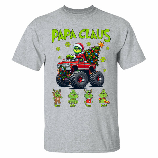 Papa Claus, Personalized Nickname For Grandpa Papa Poppop, Custom Kid Name NA04 - Image 4