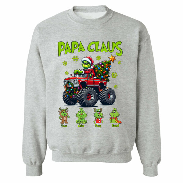 Papa Claus, Personalized Nickname For Grandpa Papa Poppop, Custom Kid Name NA04 - Image 8