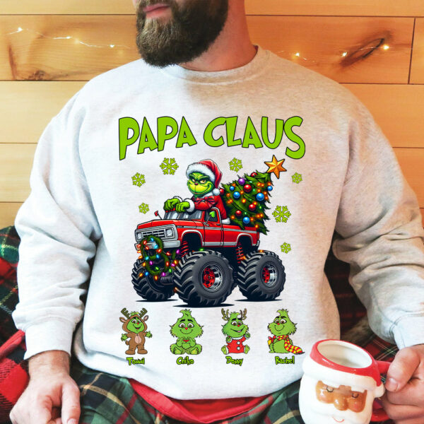 Papa Claus, Personalized Nickname For Grandpa Papa Poppop, Custom Kid Name NA04