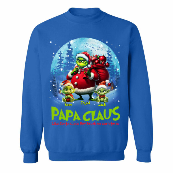 Papa Clause Like Santa Claus But Drunk On Christmas Personalized Shirt For Grandpa - Image 10