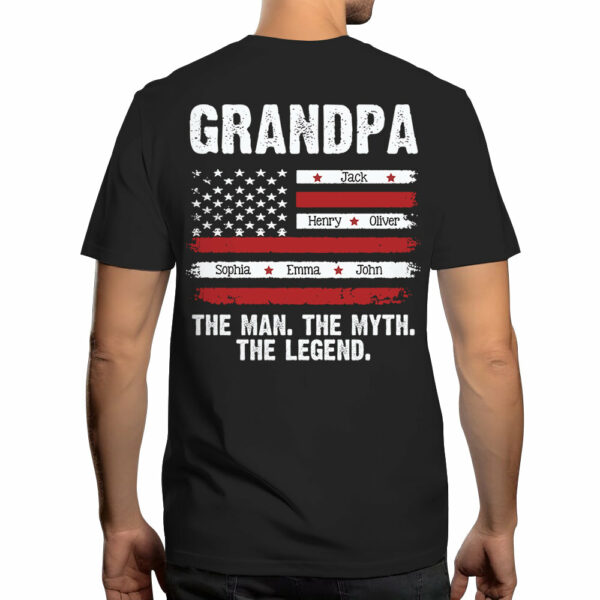 Papa The Man The Myth The Legend - Custom Shirt Gift For Dad Papa - Image 2