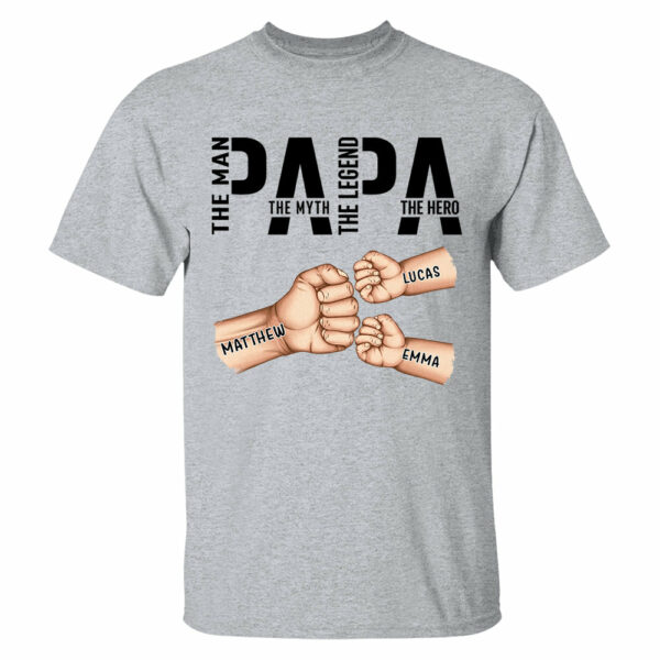 Papa The Man The Myth The Legend, Personalized Papa Shirt, Gift For Father's Day A2110 - Image 2