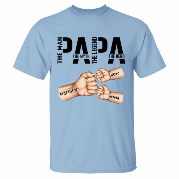 Papa The Man The Myth The Legend, Personalized Papa Shirt, Gift For Father's Day A2110 - Image 5