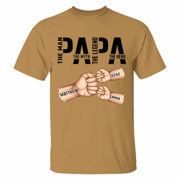 Papa The Man The Myth The Legend, Personalized Papa Shirt, Gift For Father's Day A2110 - Image 3
