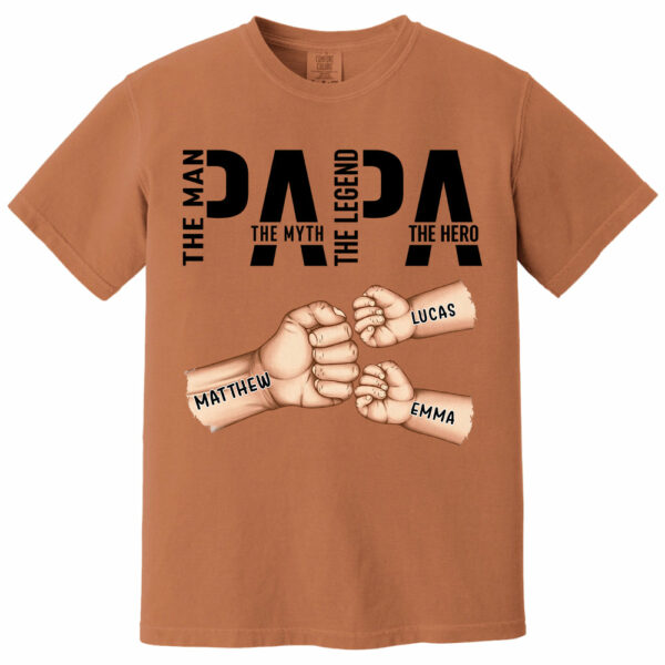 Papa The Man The Myth The Legend, Personalized Papa Shirt, Gift For Father's Day A2110 - Image 8