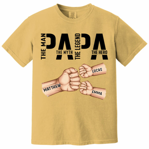 Papa The Man The Myth The Legend, Personalized Papa Shirt, Gift For Father's Day A2110 - Image 9