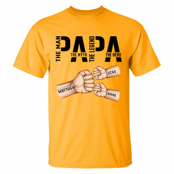 Papa The Man The Myth The Legend, Personalized Papa Shirt, Gift For Father's Day A2110 - Image 7