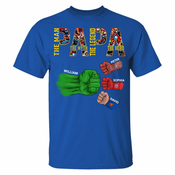 Papa The Man The Myth The Legend, Personalized Shirt, Custom Father's Day Gift T1807 - Image 15