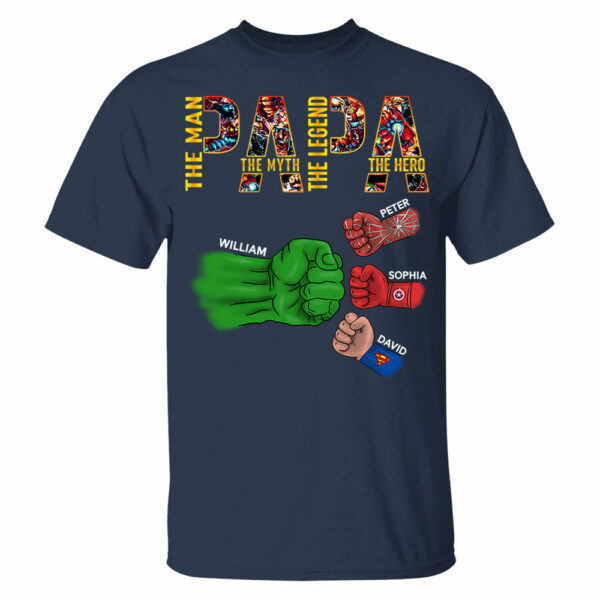 Papa The Man The Myth The Legend, Personalized Shirt, Custom Father's Day Gift T1807 - Image 14