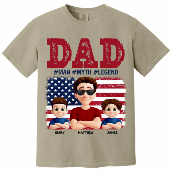 Papa The Myth - Personalized Proud Shirt For Dad Grandpa Custom Nickname NA04 - Image 14
