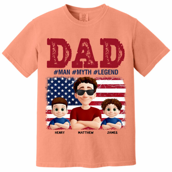 Papa The Myth - Personalized Proud Shirt For Dad Grandpa Custom Nickname NA04 - Image 13