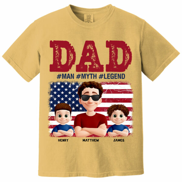 Papa The Myth - Personalized Proud Shirt For Dad Grandpa Custom Nickname NA04 - Image 12