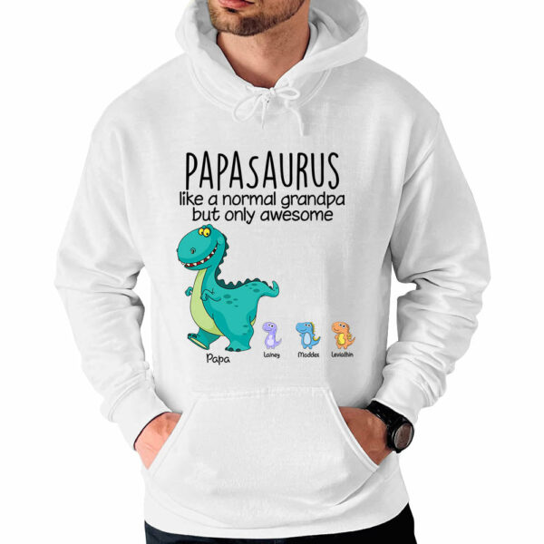 Papasaurus Like A Normal Grandpa But Only Awesome Custom Shirt Gift For Grandpa - Image 4