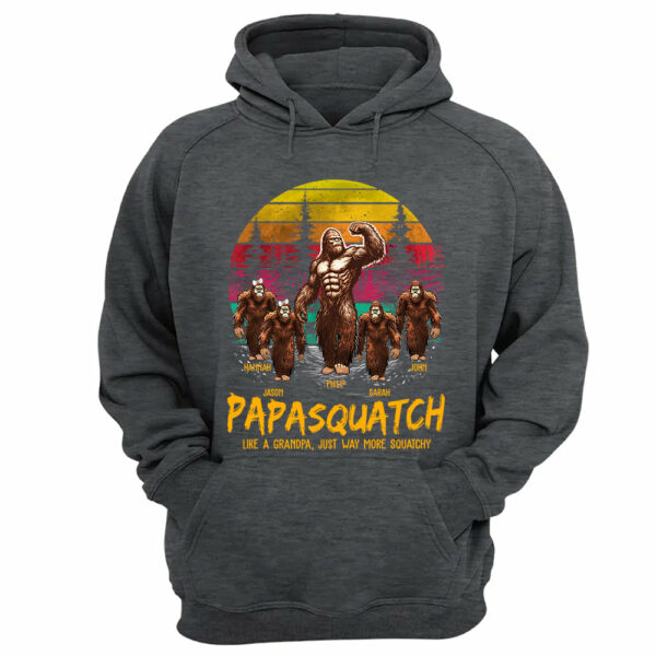 Papasquatch, Like A Grandpa, Just Way More Legendary - Personalized Grandpa Bigfoot Shirt vr2 - Image 11