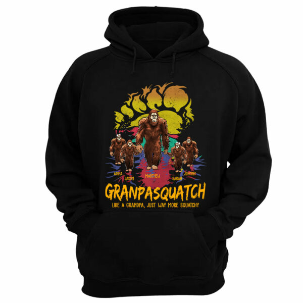Papasquatch, Like A Grandpa, Just Way More Squatchy - Bigfoot Footprint Personalized Shirt Vr2 - Image 7