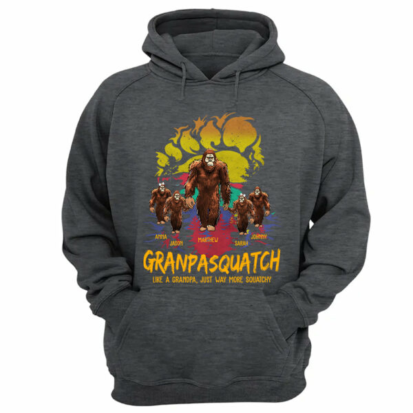 Papasquatch, Like A Grandpa, Just Way More Squatchy - Bigfoot Footprint Personalized Shirt Vr2 - Image 8