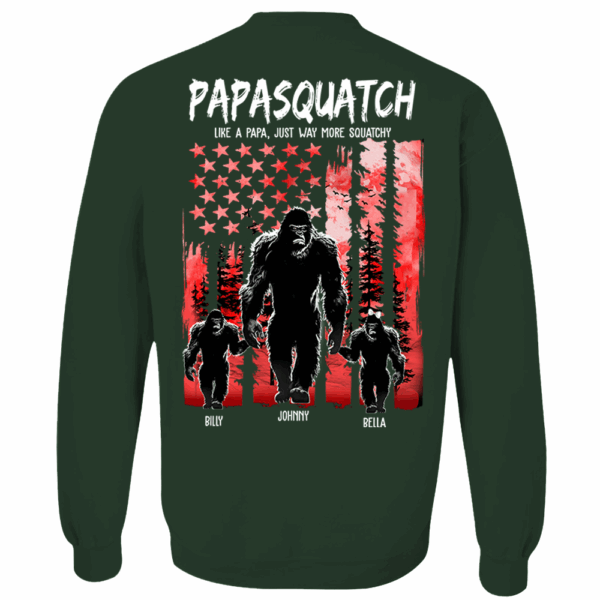 Papasquatch Like A Grandpa Just Way More Squatchy - Personalized Bigfoot Shirt Gift For Dad & Grandpa - Image 11