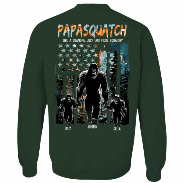 Papasquatch Like A Grandpa Just Way More Squatchy - Personalized Bigfoot Shirt Gift For Dad & Grandpa - Image 11