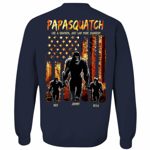 Papasquatch Like A Grandpa Just Way More Squatchy - Personalized Bigfoot Shirt Gift For Dad & Grandpa Vr4 - Image 12