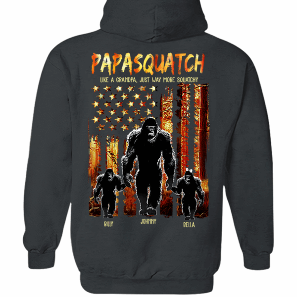 Papasquatch Like A Grandpa Just Way More Squatchy - Personalized Bigfoot Shirt Gift For Dad & Grandpa Vr4 - Image 6