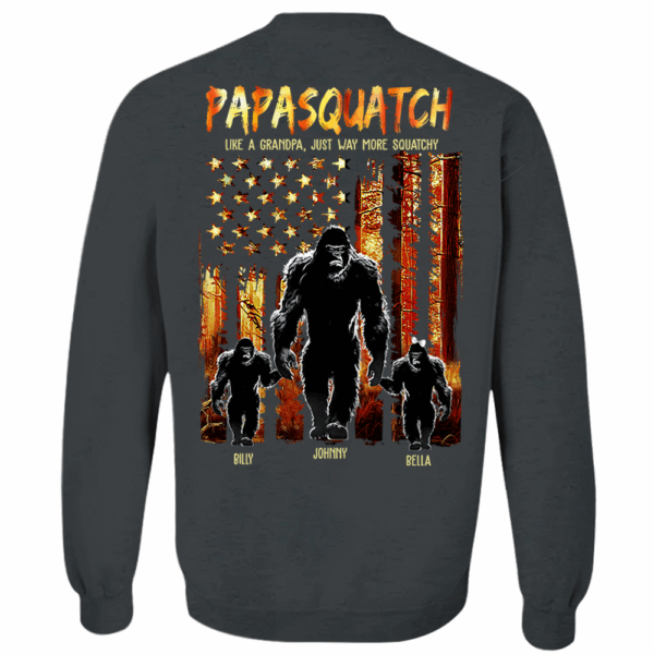 Papasquatch Like A Grandpa Just Way More Squatchy - Personalized Bigfoot Shirt Gift For Dad & Grandpa Vr4 - Image 10