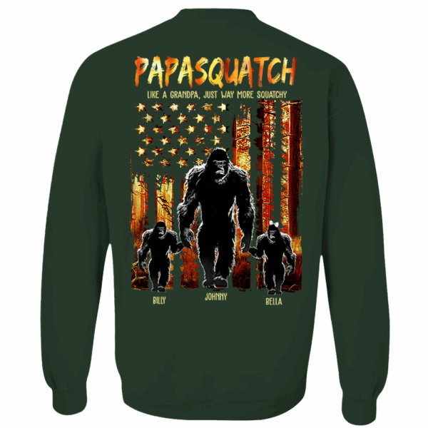 Papasquatch Like A Grandpa Just Way More Squatchy - Personalized Bigfoot Shirt Gift For Dad & Grandpa Vr4 - Image 11
