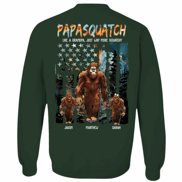 Papasquatch Like A Grandpa Just Way More Squatchy - Personalized Bigfoot Vintage Shirt Gift For Dad & Grandpa - Image 8