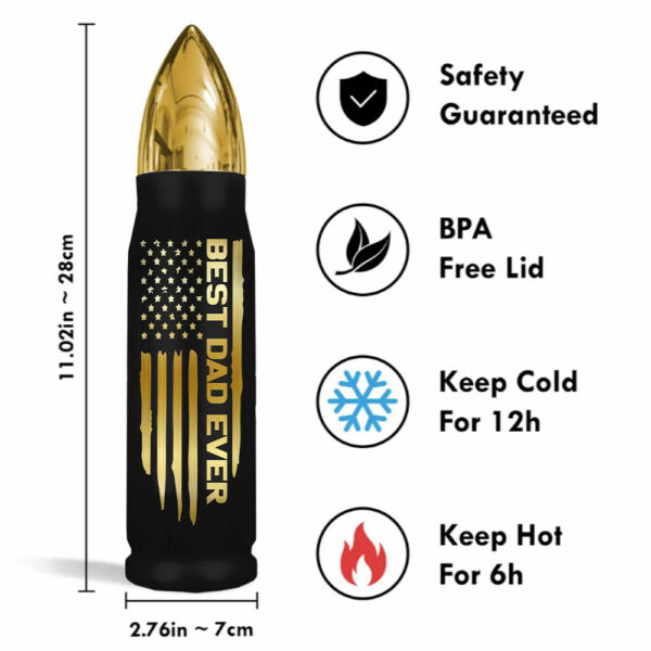 Papasquatch, Like A Grandpa, Just Way More Squatchy - Personalized Bullet Tumbler - Image 6