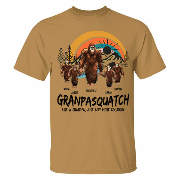 Papasquatch, Like A Grandpa, Just Way More Squatchy - Personalized Vintage Shirt NA04 - Image 8