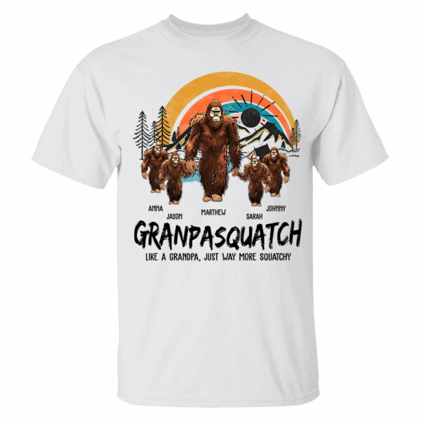 Papasquatch, Like A Grandpa, Just Way More Squatchy - Personalized Vintage Shirt NA04 - Image 10