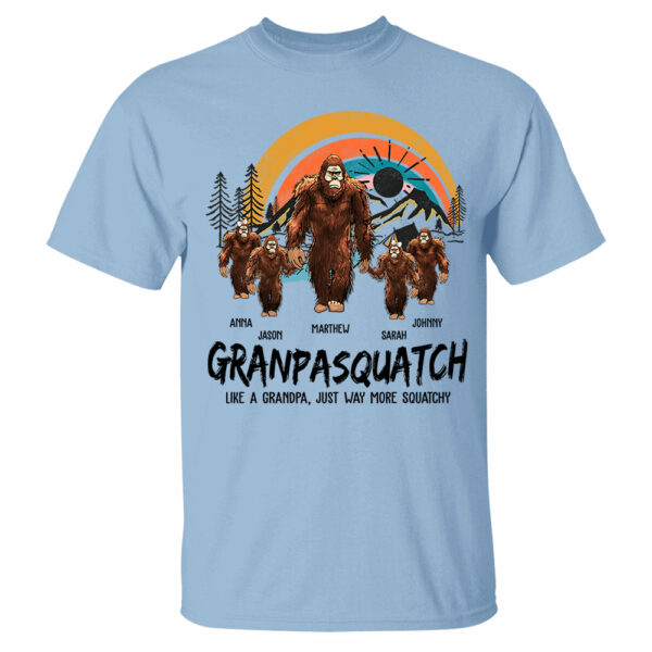Papasquatch, Like A Grandpa, Just Way More Squatchy - Personalized Vintage Shirt NA04 - Image 6