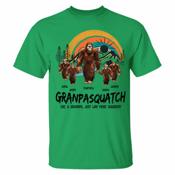 Papasquatch, Like A Grandpa, Just Way More Squatchy - Personalized Vintage Shirt NA04 - Image 5