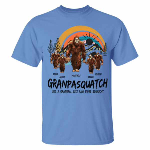 Papasquatch, Like A Grandpa, Just Way More Squatchy - Personalized Vintage Shirt NA04 - Image 3