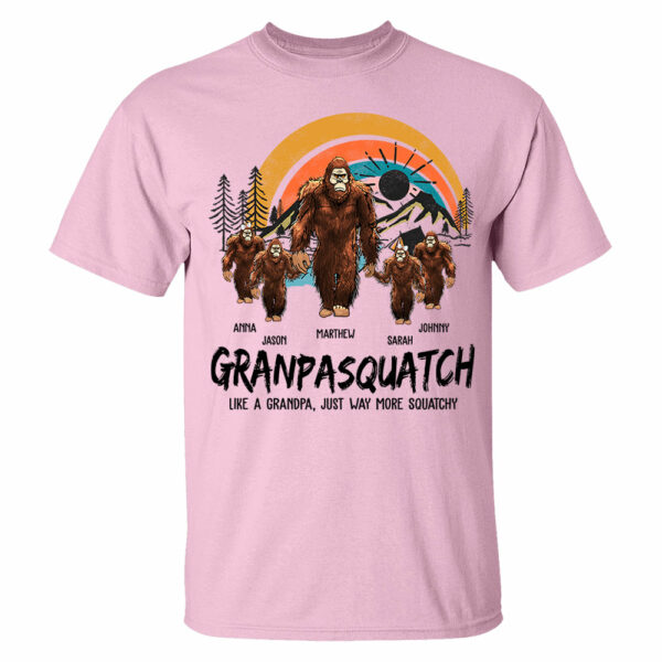 Papasquatch, Like A Grandpa, Just Way More Squatchy - Personalized Vintage Shirt NA04 - Image 7