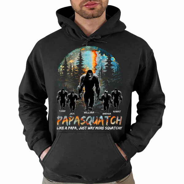 Papasquatch Like A Grandpa Just Way More Squatchy Personalized Shirt For Dad Grandpa H2511 - Image 5